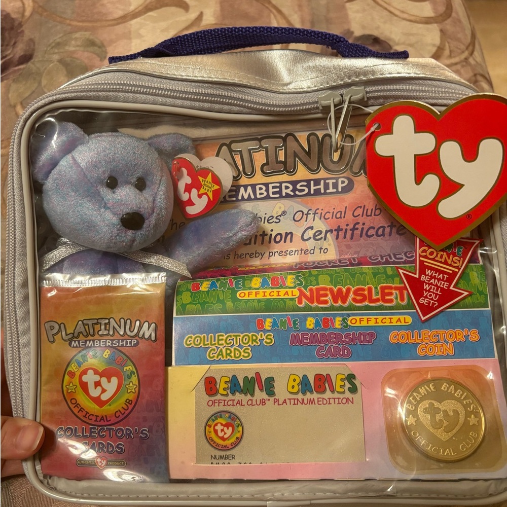 Ty Blue and Silver Stuffed Animal Collection